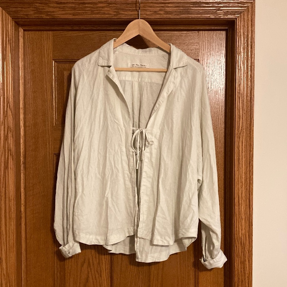 We the free light green boho blouse